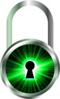 Modern Technology Padlock Crop-out png