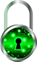 Modern Technology Padlock Crop-out png