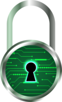 Modern Technology Padlock Crop-out png