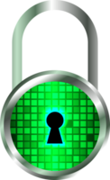 Modern Technology Padlock Crop-out png