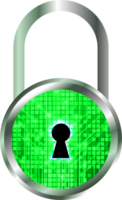 Modern Technology Padlock Crop-out png