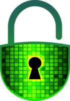 Modern Technology Padlock Crop-out png