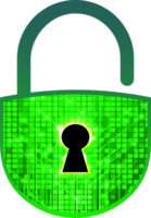 Modern Technology Padlock Crop-out png