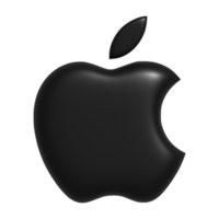 3d logotyp av äpple iphone png
