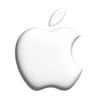 3d logo de manzana iphone png