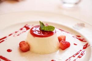 Panna cotta in Rome photo