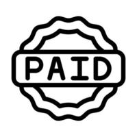 Paid Icon Design vector