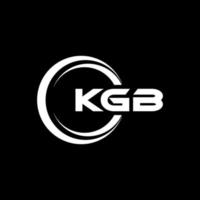 kgb letra logo diseño en ilustración. vector logo, caligrafía diseños para logo, póster, invitación, etc.