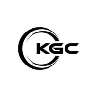 kgc letra logo diseño en ilustración. vector logo, caligrafía diseños para logo, póster, invitación, etc.