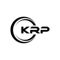 krp letra logo diseño en ilustración. vector logo, caligrafía diseños para logo, póster, invitación, etc.