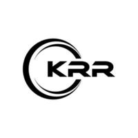 krr letra logo diseño en ilustración. vector logo, caligrafía diseños para logo, póster, invitación, etc.