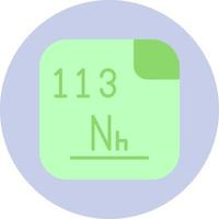 nihonium vector icono