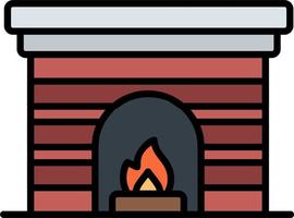 Fireplace Vector Icon