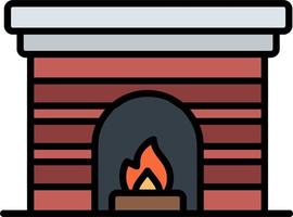 Fireplace Vector Icon