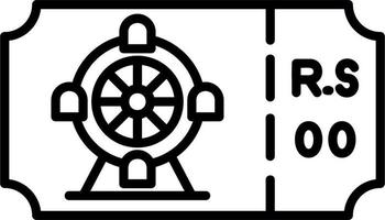 Ferris Wheel Ticket Vector Icon