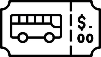 autobús boleto vector icono