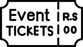 Event Ticket Vector Icon