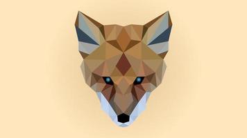 Geometric abstract low poly fox vector