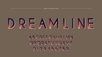 Gradient Graphic Alphabet Font vector