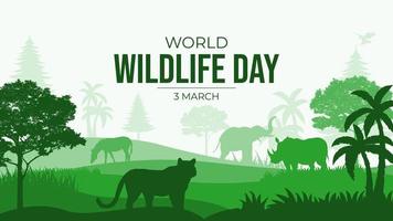 world wildlife day background editable vector