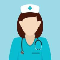 Nurse Avatar Clipart Icon Vector Illustration Medical Service