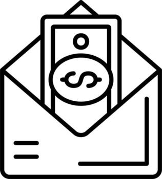 icono de vector de sobre