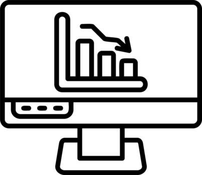 disminución vector icono