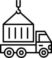 Container Truck Vector Icon