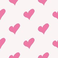 Retro seamless pattern. Pink hearts and dots on beige background vector