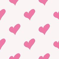 Retro seamless pattern. Pink hearts and dots on beige background vector