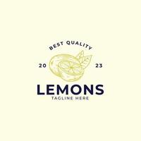 Lemon farm logo design vector template