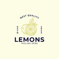 Lemon farm logo design vector template