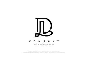 Initial Letter LD Logo or DL Logo Design Vector Template