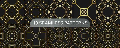 gold seamless pattern vector