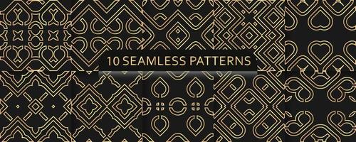 gold seamless pattern vector