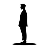 silhouette man logo design template vector