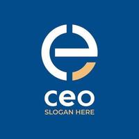 CEO monoline Logo color vector