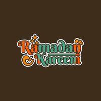 Ramadan Kareem Lettering Vector design