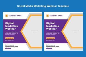 Digital Marketing Webinar Template for Business vector