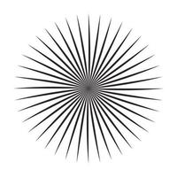 sun burst radial icon vector