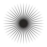 sun burst radial icon vector