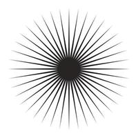 sun burst radial icon vector