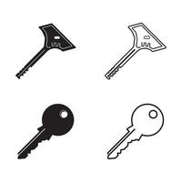 Key icon vector