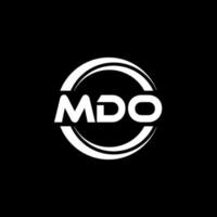 MDO letter logo design in illustration. Vector logo, calligraphy designs for logo, Poster, Invitation, etc.