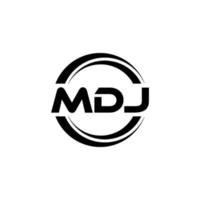 MDJ letter logo design in illustration. Vector logo, calligraphy designs for logo, Poster, Invitation, etc.