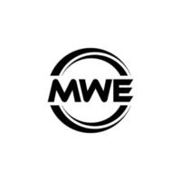 MWE letter logo design in illustration. Vector logo, calligraphy designs for logo, Poster, Invitation, etc.