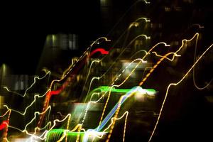 light painting trails with long exposure on digital camera photo