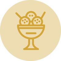 Icecream Bowl Vector Icon Design