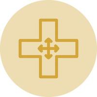 Four Way Intersection Vector Icon Design