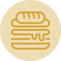 diseño de icono de vector de sándwich cubano